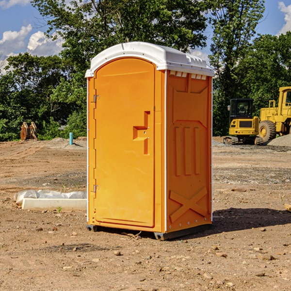 how often are the porta potties cleaned and serviced during a rental period in Eunice Missouri